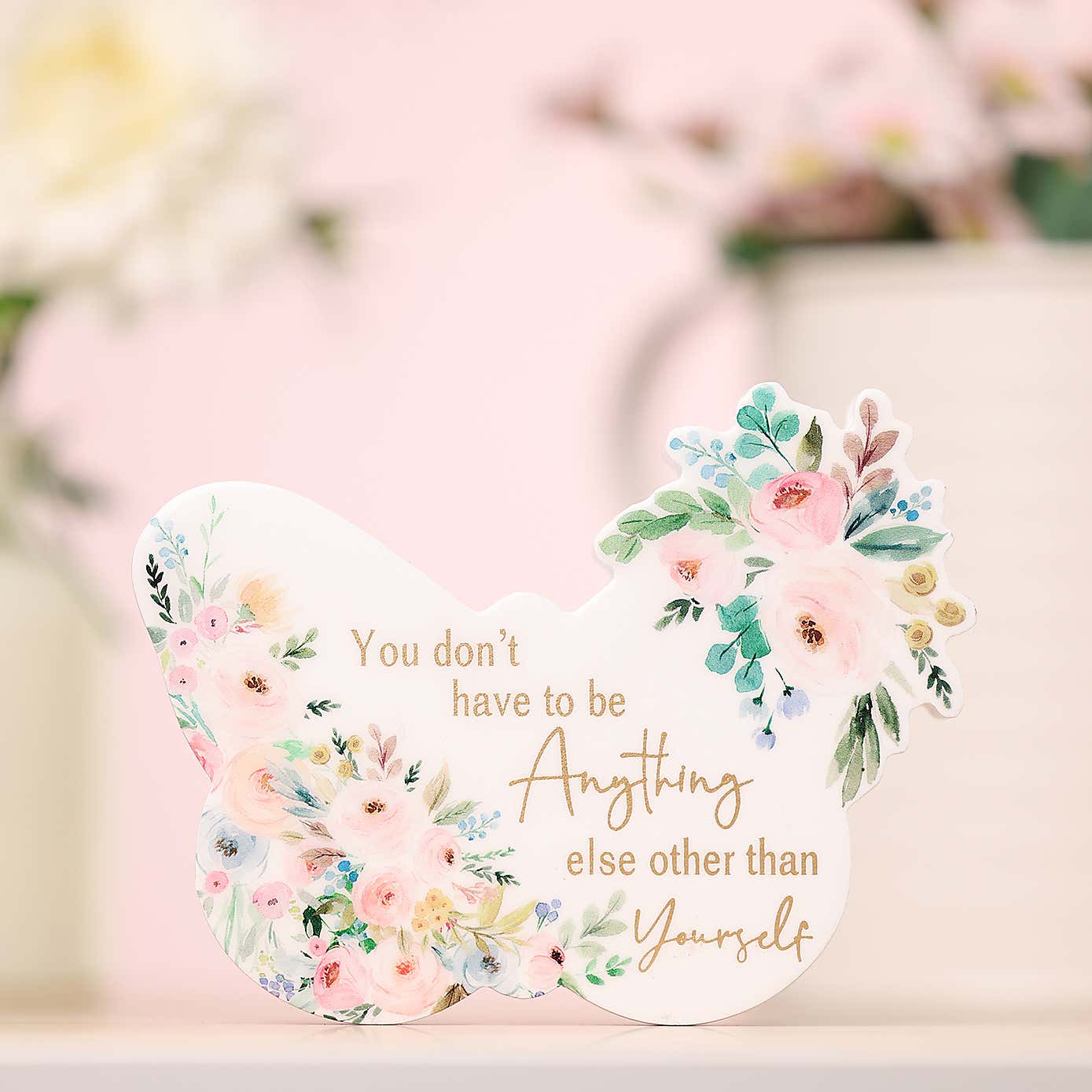 The Cottage Garden Be Yourself Butterfly Plaque