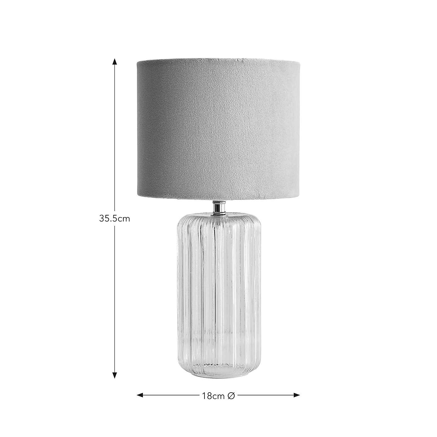 Christine Ribbed Glass Table Lamp