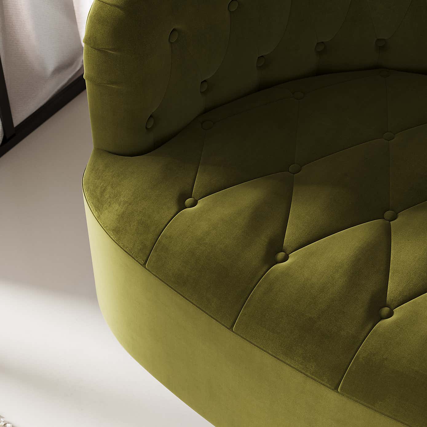 Elena Buttoned Swivel Chair