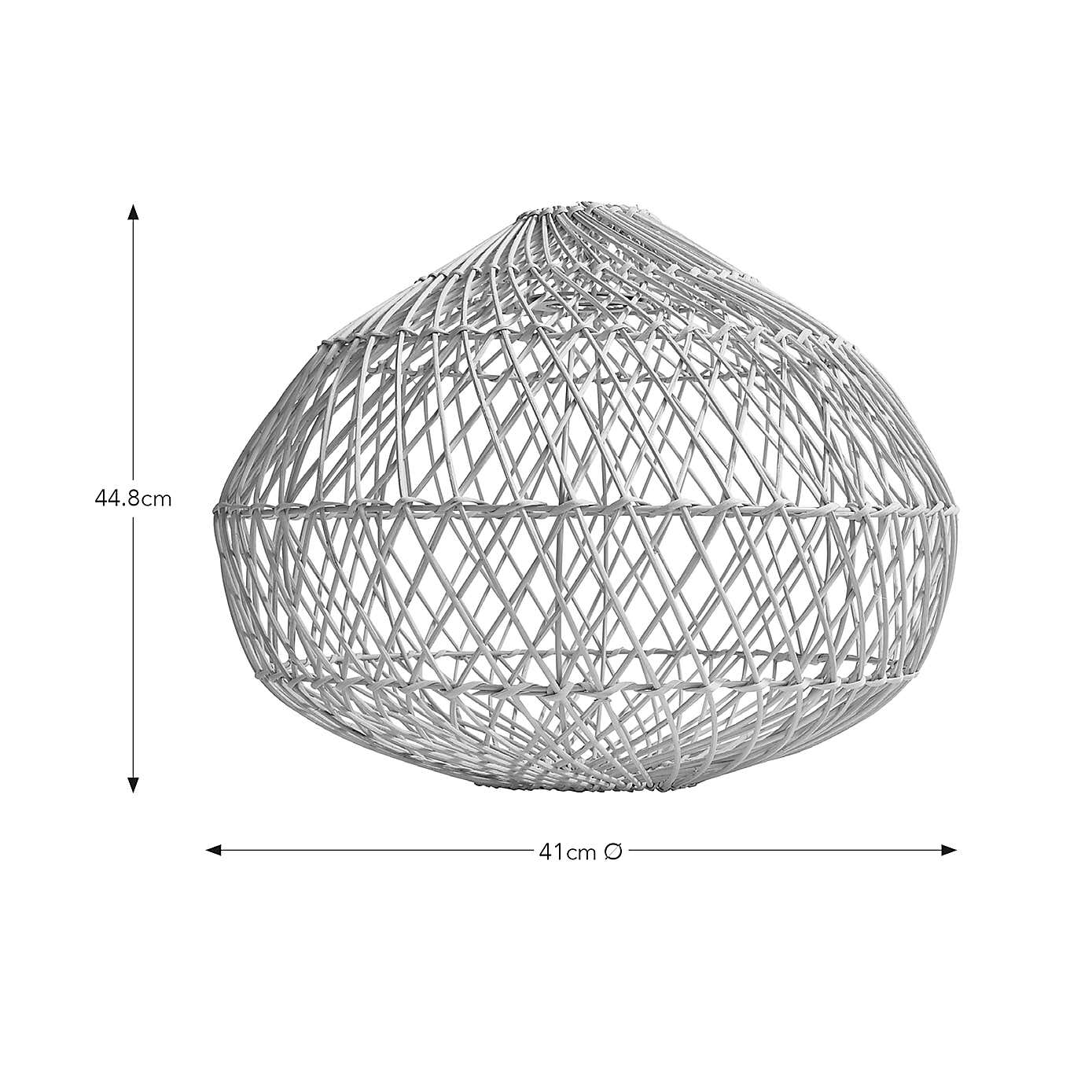 Maeve Boho Rattan Easy Fit Pendant Shade