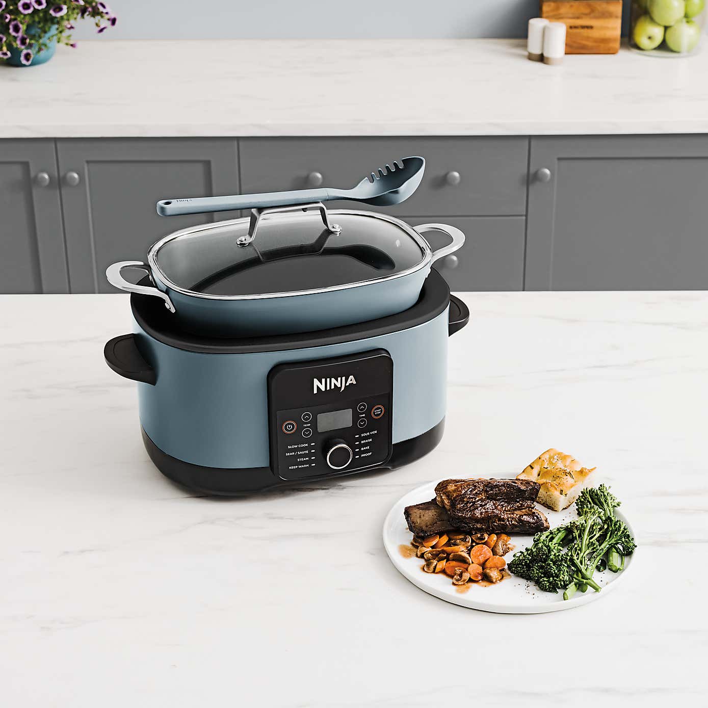 Ninja Foodi 8-in-1 Sea Salt Grey Possible Cooker