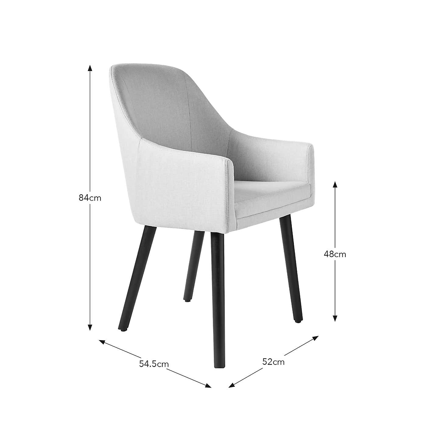 Eddie Luna Fabric Carver Dining Chair