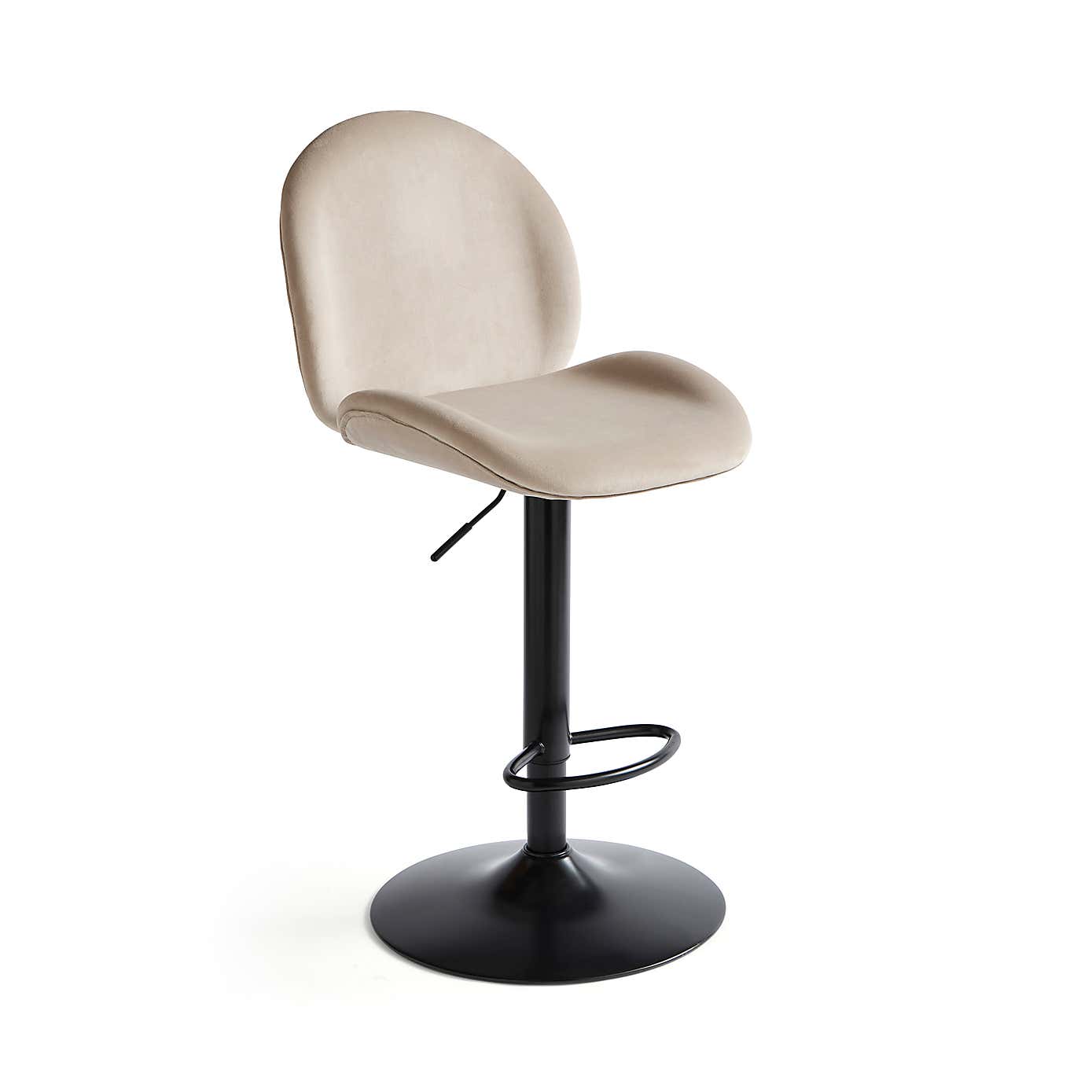 Jayde Adjustable Bar Stool, Velvet
