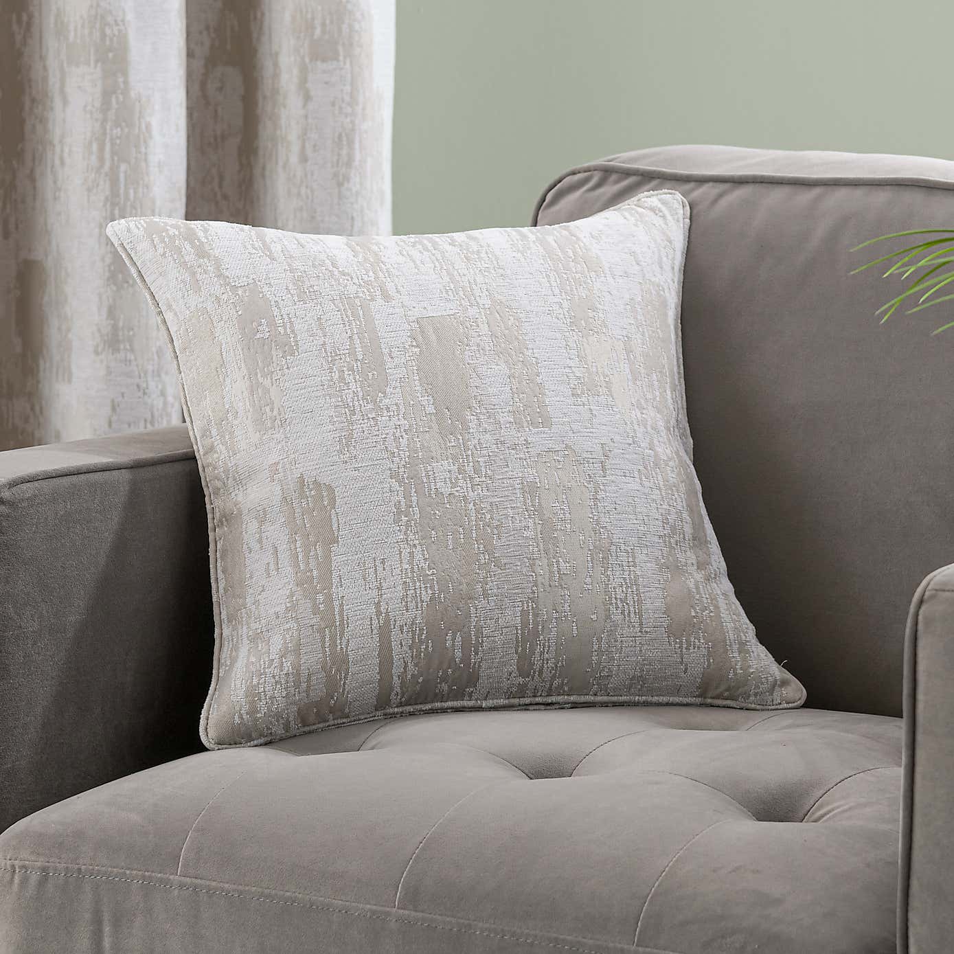 Abstract Global Navy Cushion