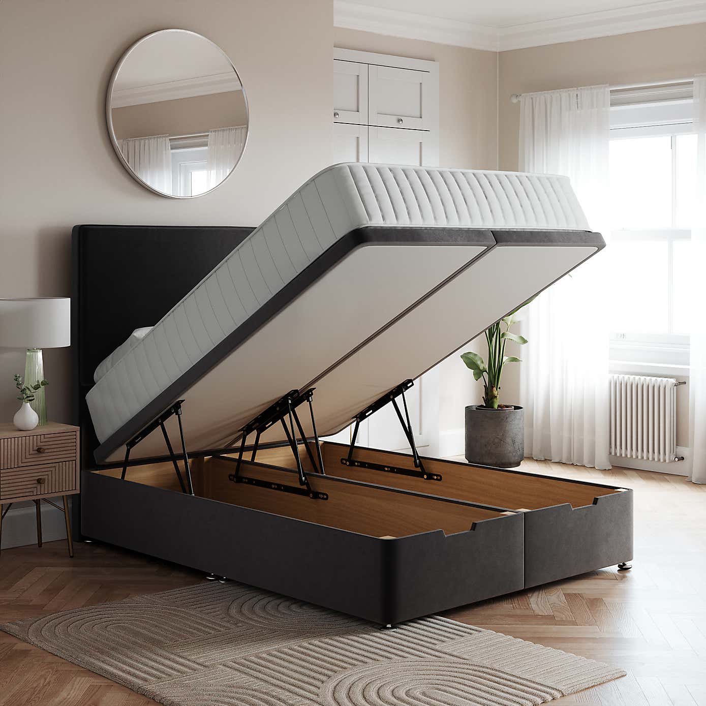 End Velvet Ottoman Base