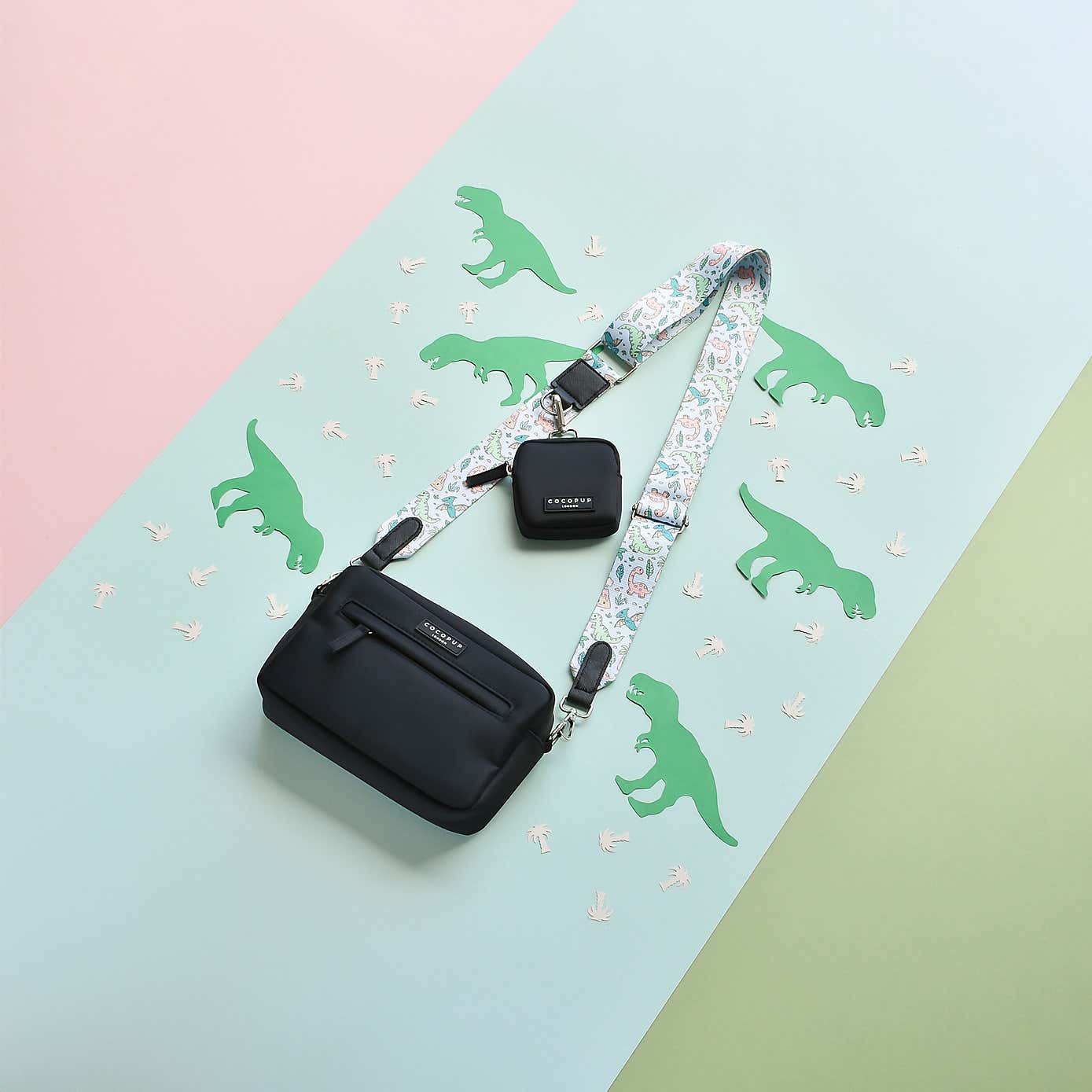 Cocopup Dinopaws Poop Bag Holder, Strap, Treat Pouch and Walking Bag Bundle