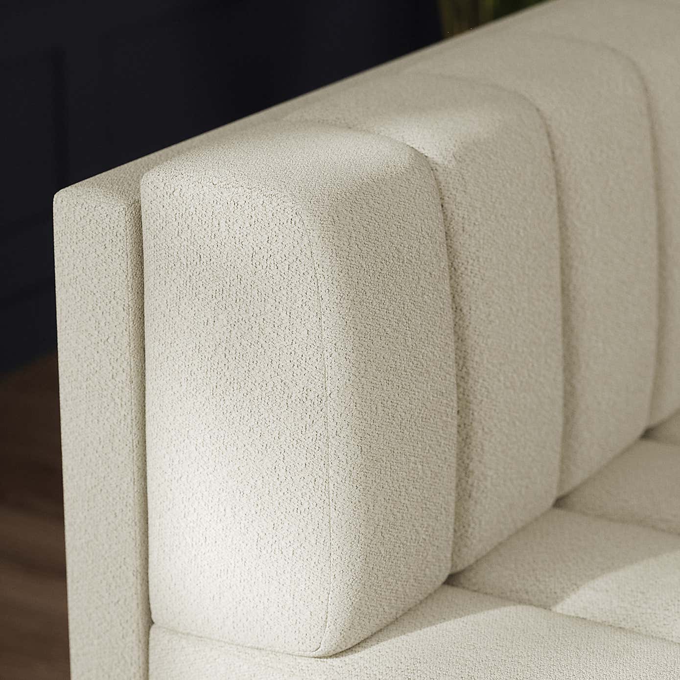 Amali Corner Dining Bench, Boucle