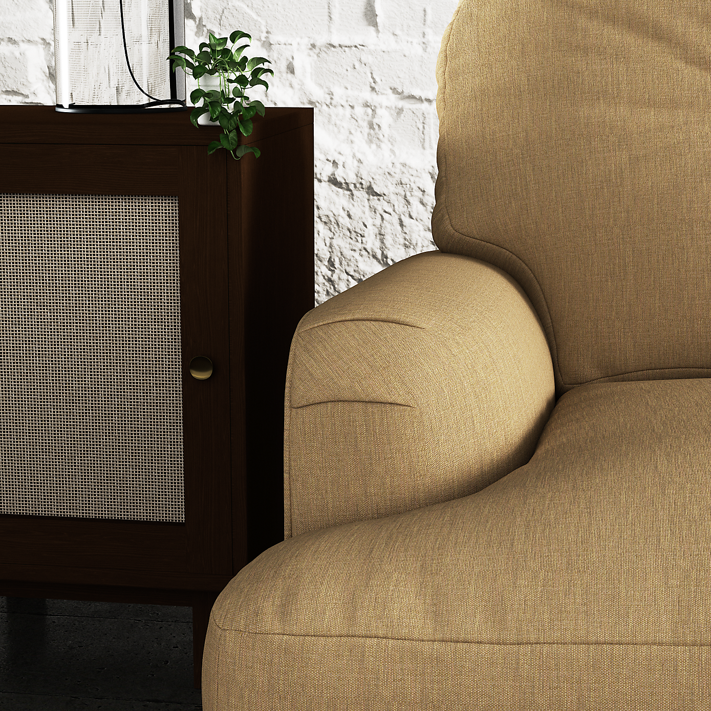 Martha Slub Faux Linen 4 Seater Sofa