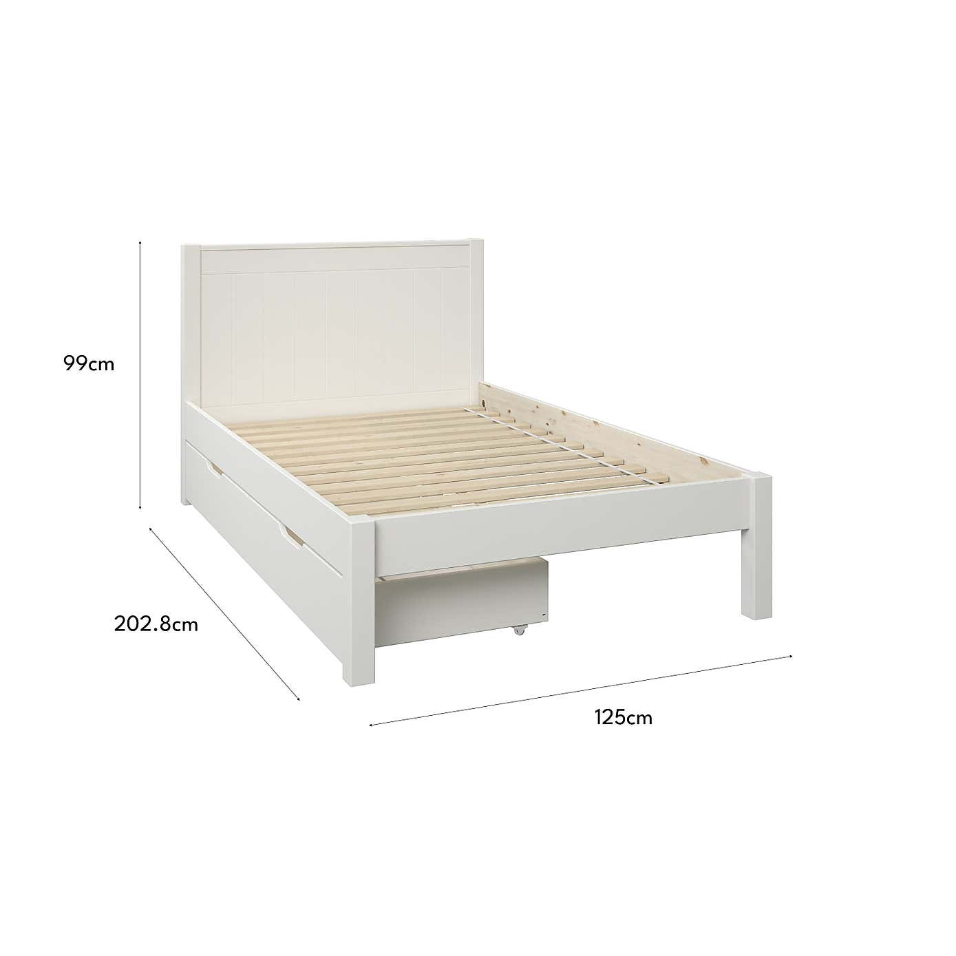 Stompa Classic Low End Bed with 2 Underbed Drawers