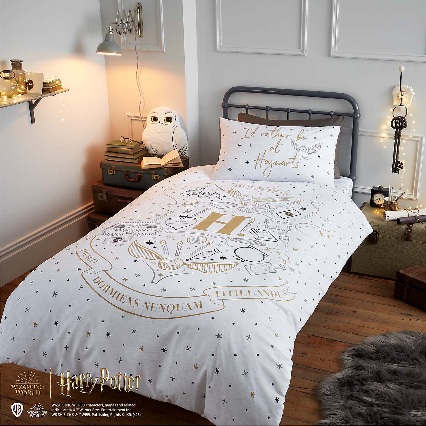 Harry Potter Hogwarts Duvet Cover and Pillowcase Set