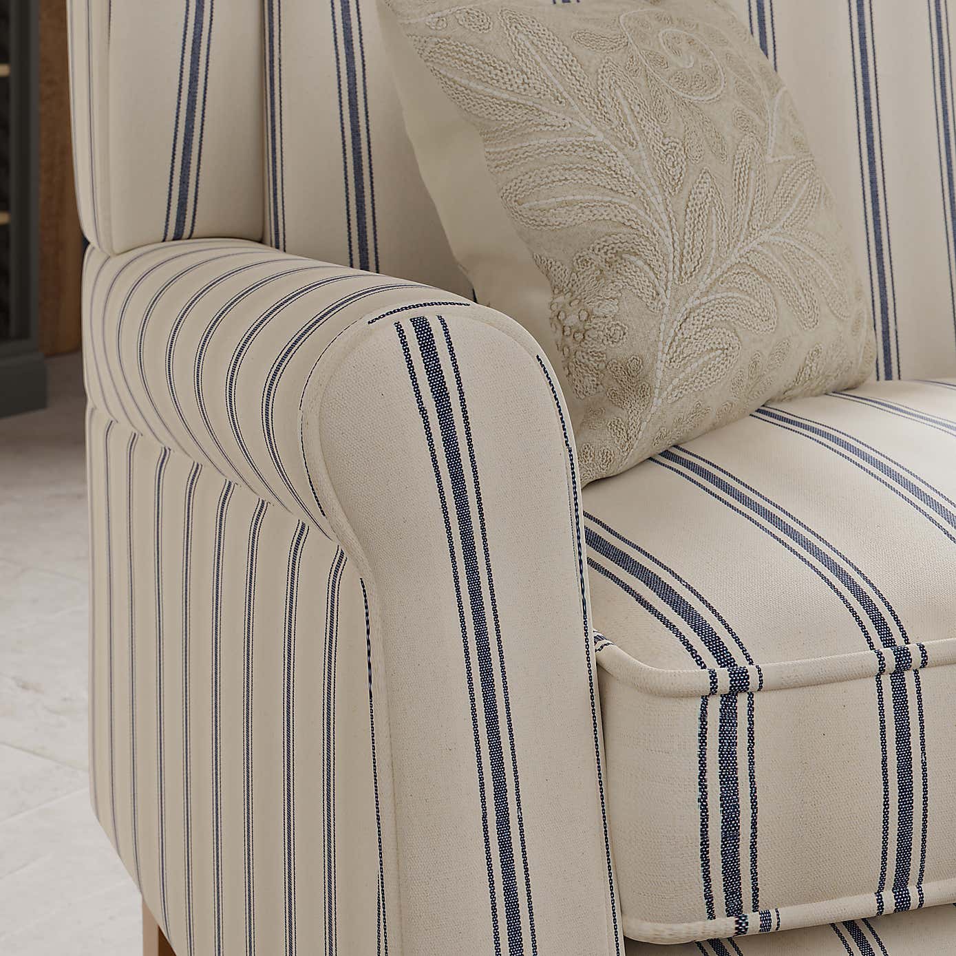 Oswald Folkstone Stripe Grande Armchair