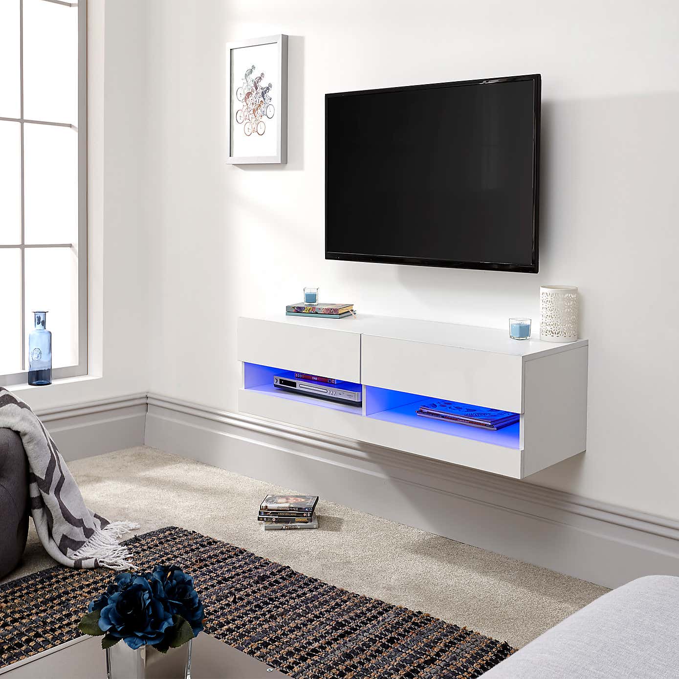 Galicia LED Floating Wall TV Unit for TVs up to 55"