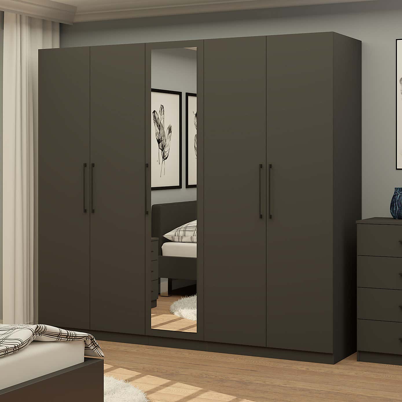 Foster 5 Door Wardrobe