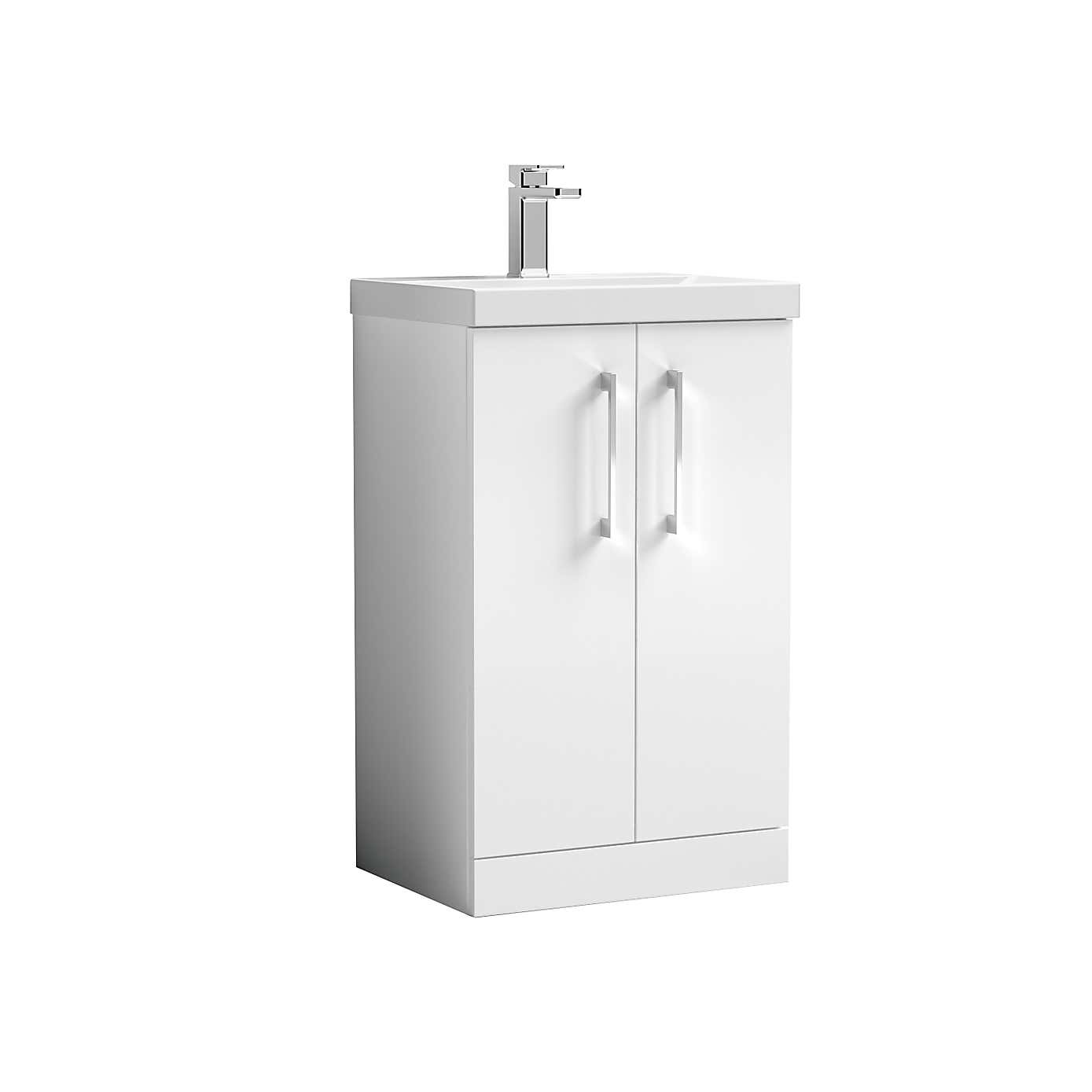 Arno Floor Standing 2 Door Vanity Unit with Basin