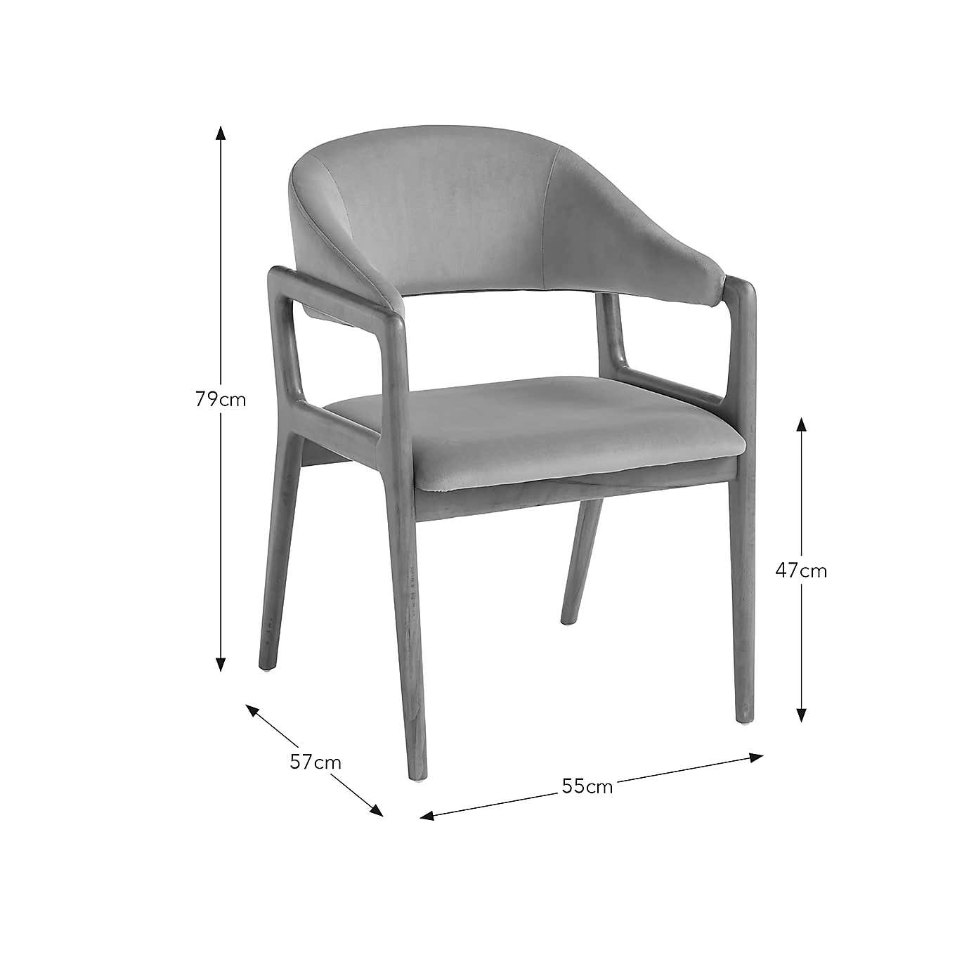 Hugh Dining Chair, Velvet