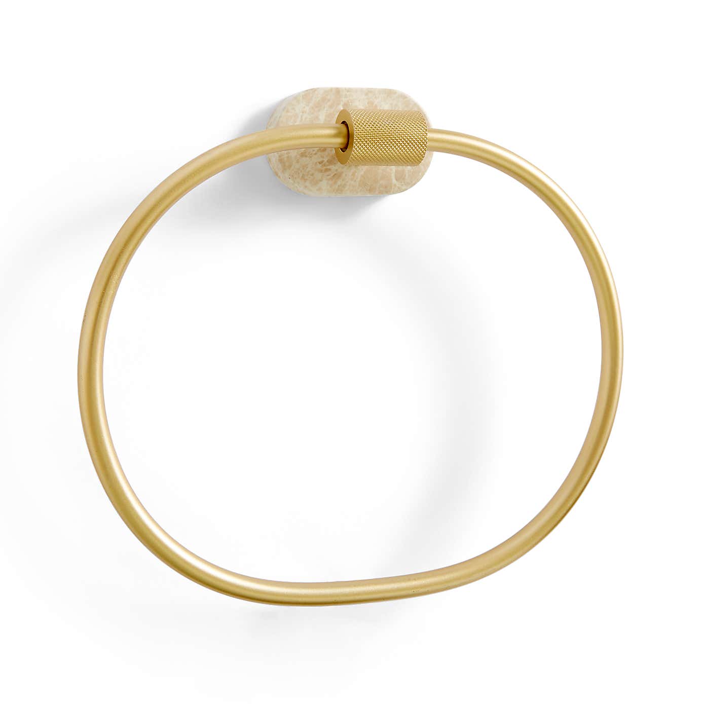 Minimal Luxe Gold Marble Effect Towel Ring