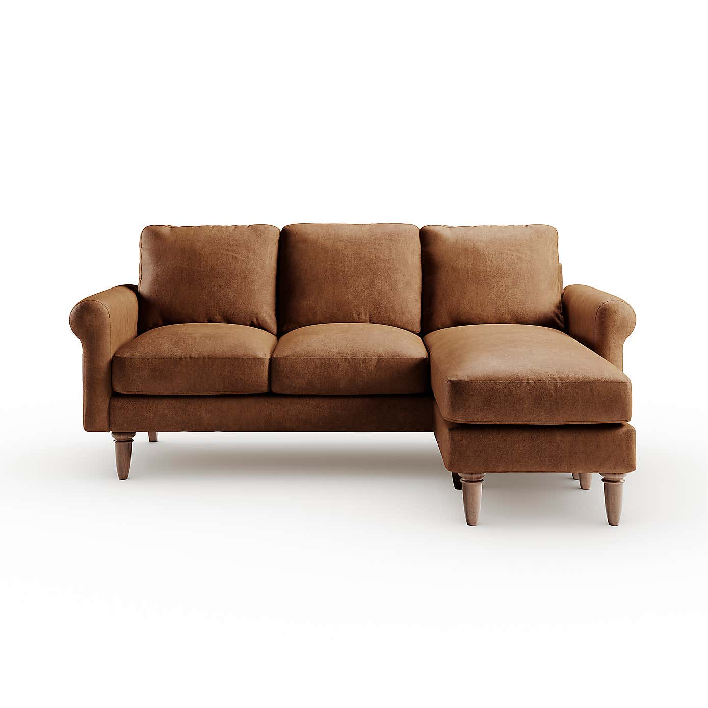 Maeve Compact Faux Leather Corner Chaise Sofa