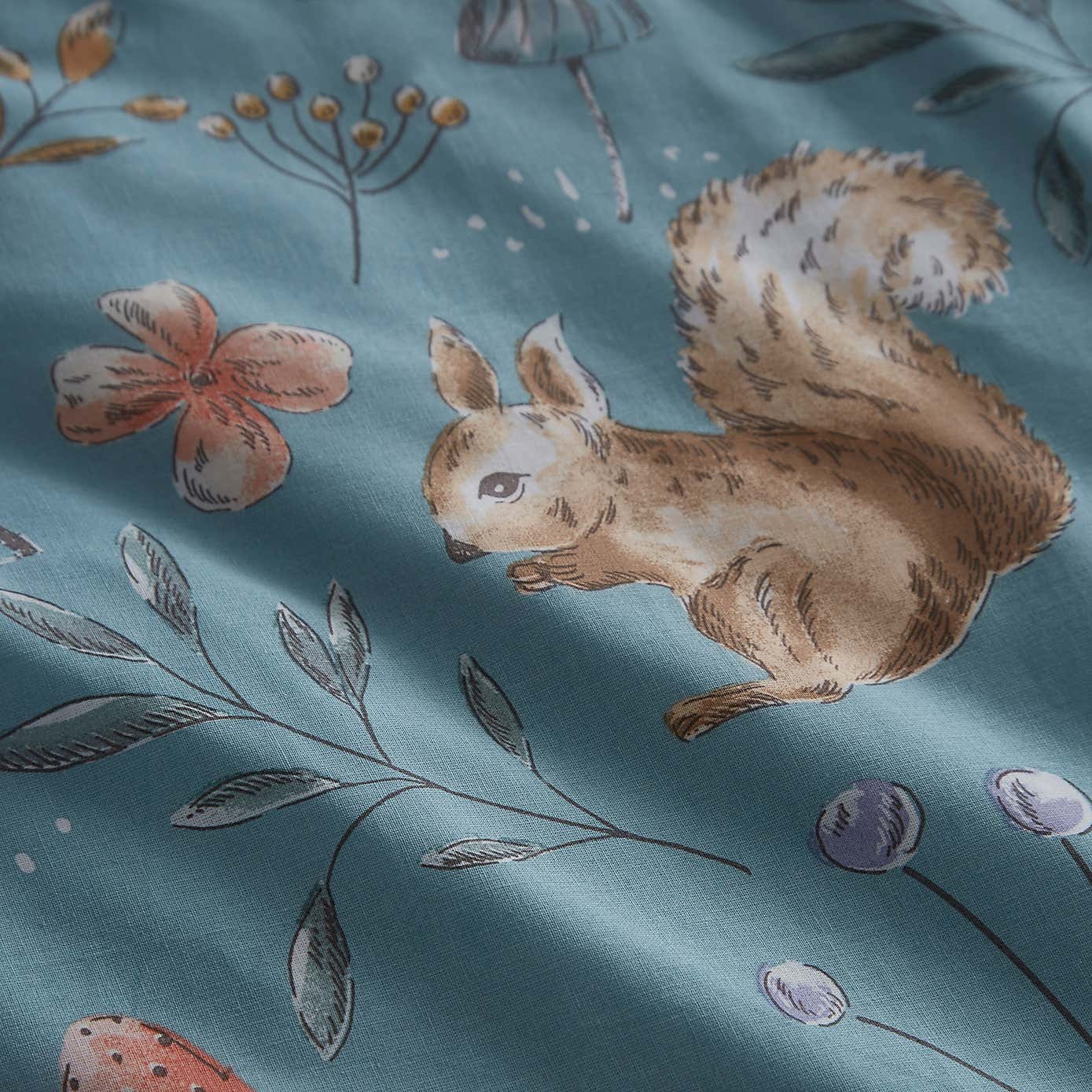 Woodlands 100% Cotton Reversible Single Duvet Cover and Pillowcase Set