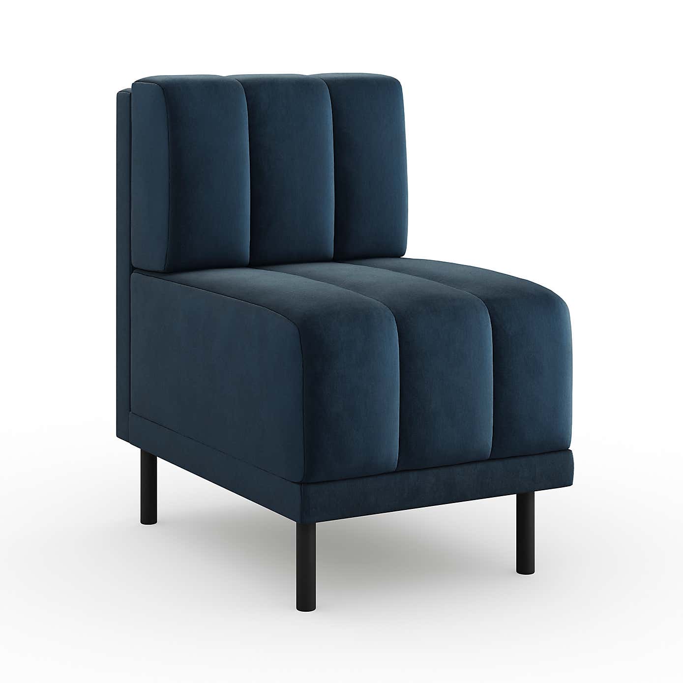 Amali Small Dining Bench, Matte Plush Velvet