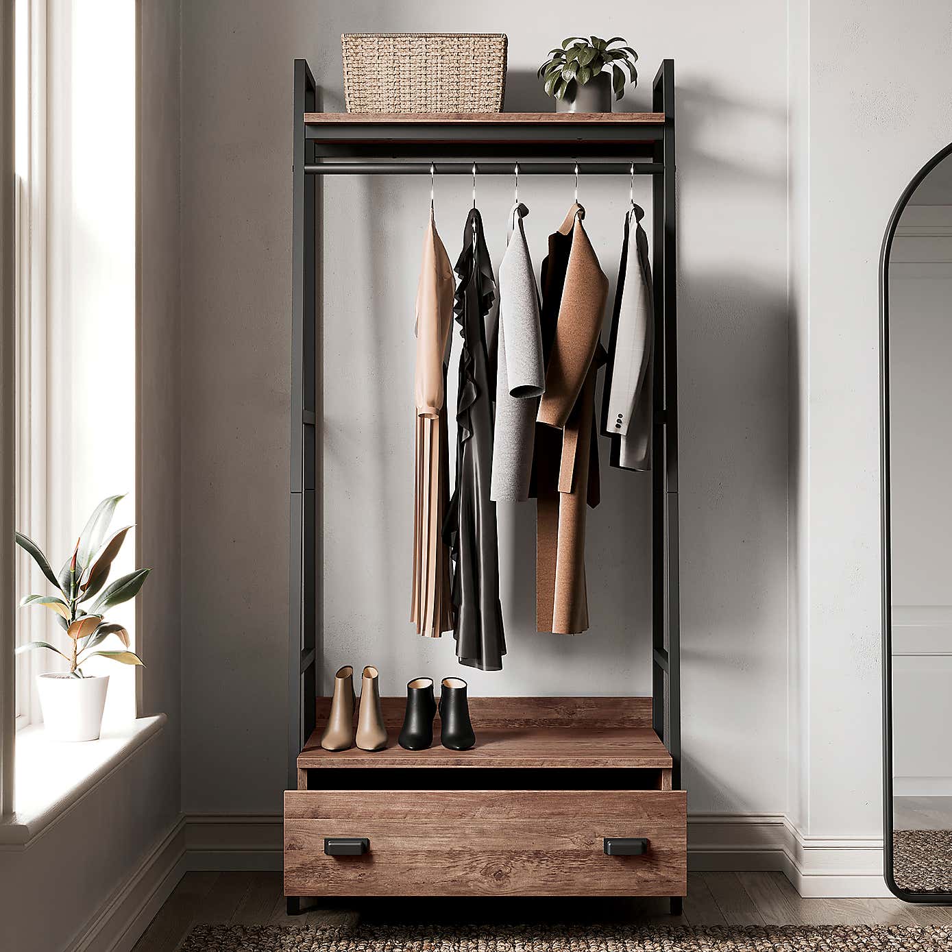 Fulton Open Wardrobe Pine