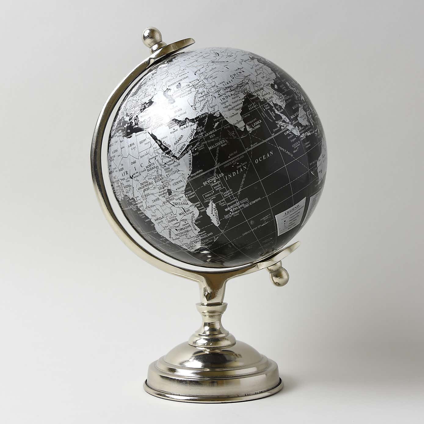 Decor Black and Silver Globe