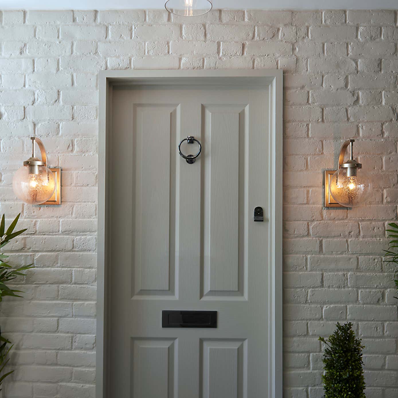 Twain Outdoor Globe Glass Wall Light