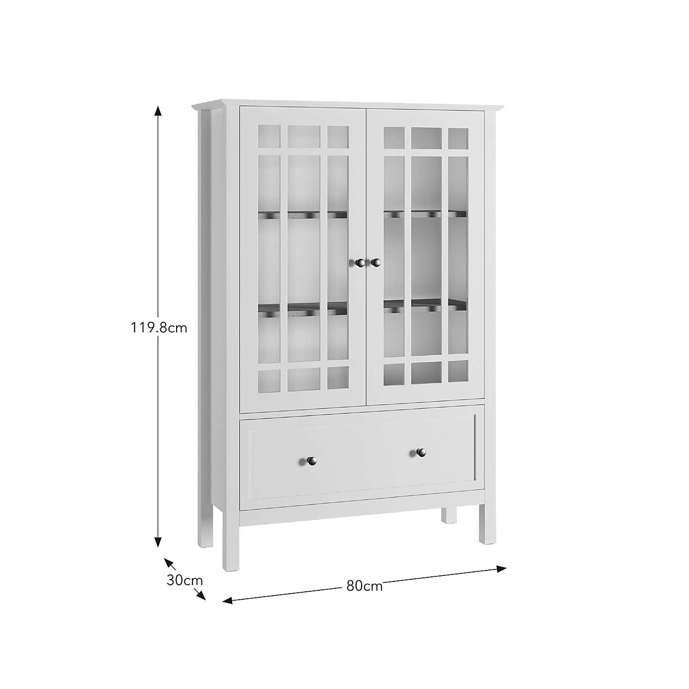 Hanworth Large Display Cabinet, Clay