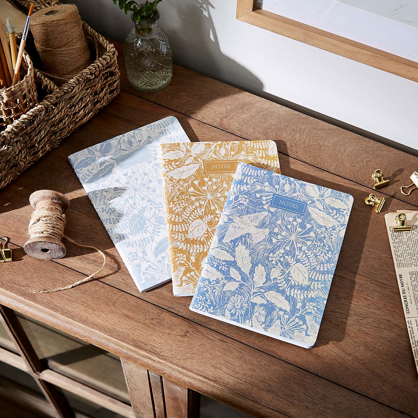 Set of 3 Meadow Starling A5 Notebooks