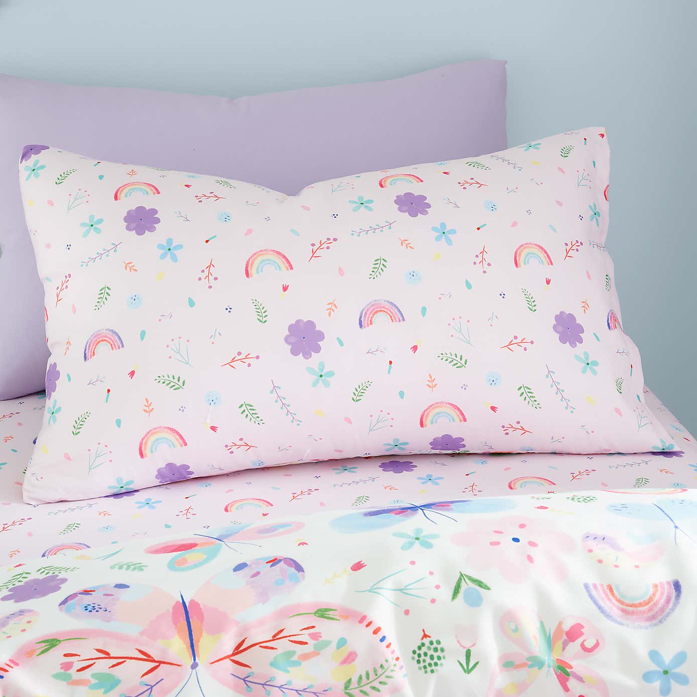 Painted Butterfly Duvet Cover and Pillowcase Set