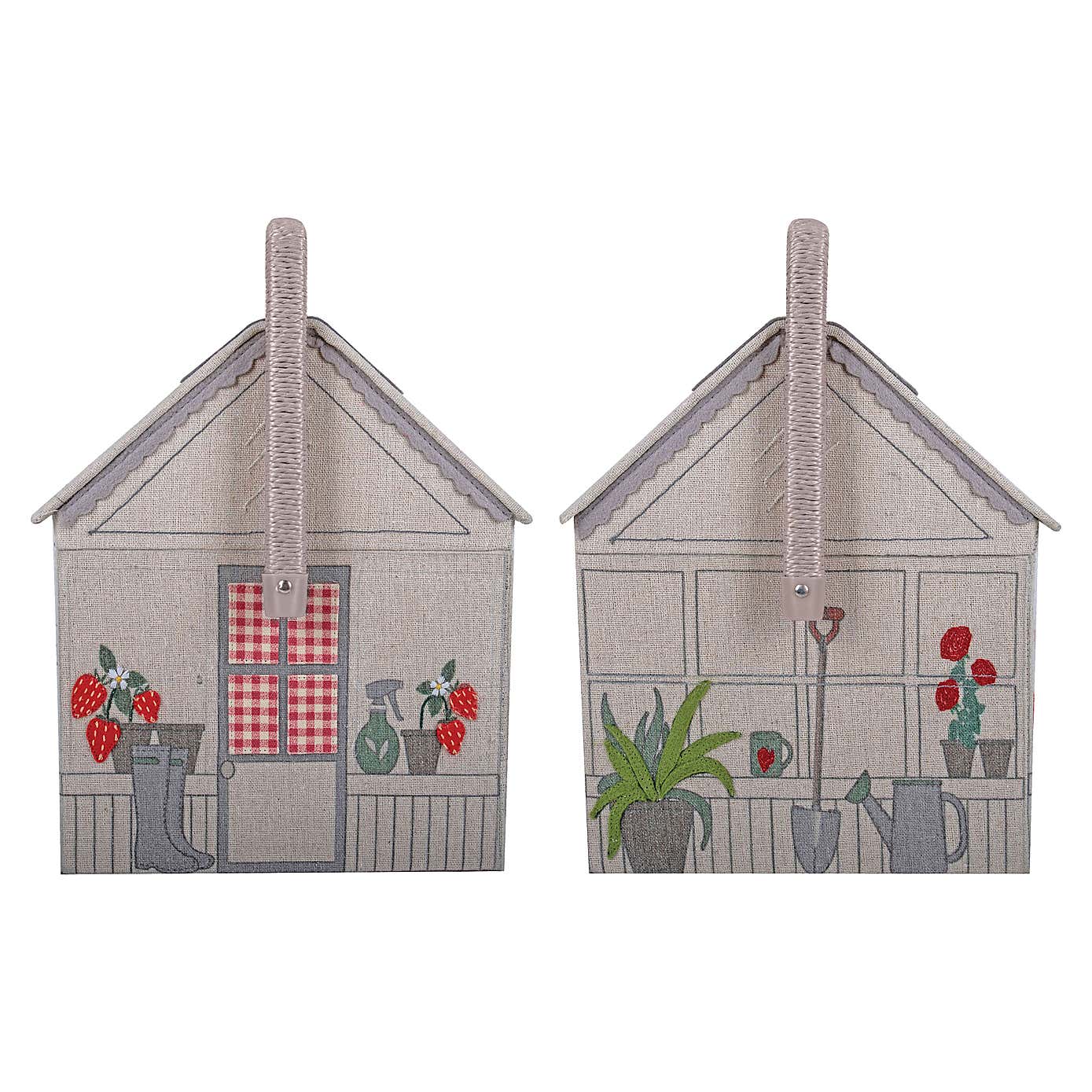 Hobby Gift Strawberry Greenhouse Embroidered Sewing Basket