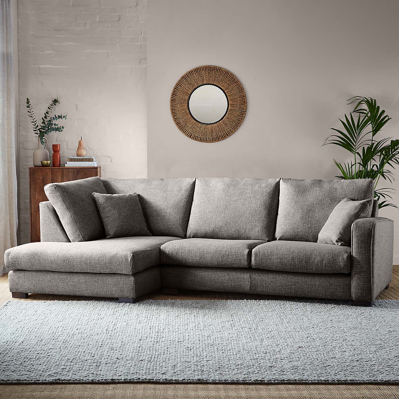 Carson Chunky Multi Weave Left Hand Corner Sofa