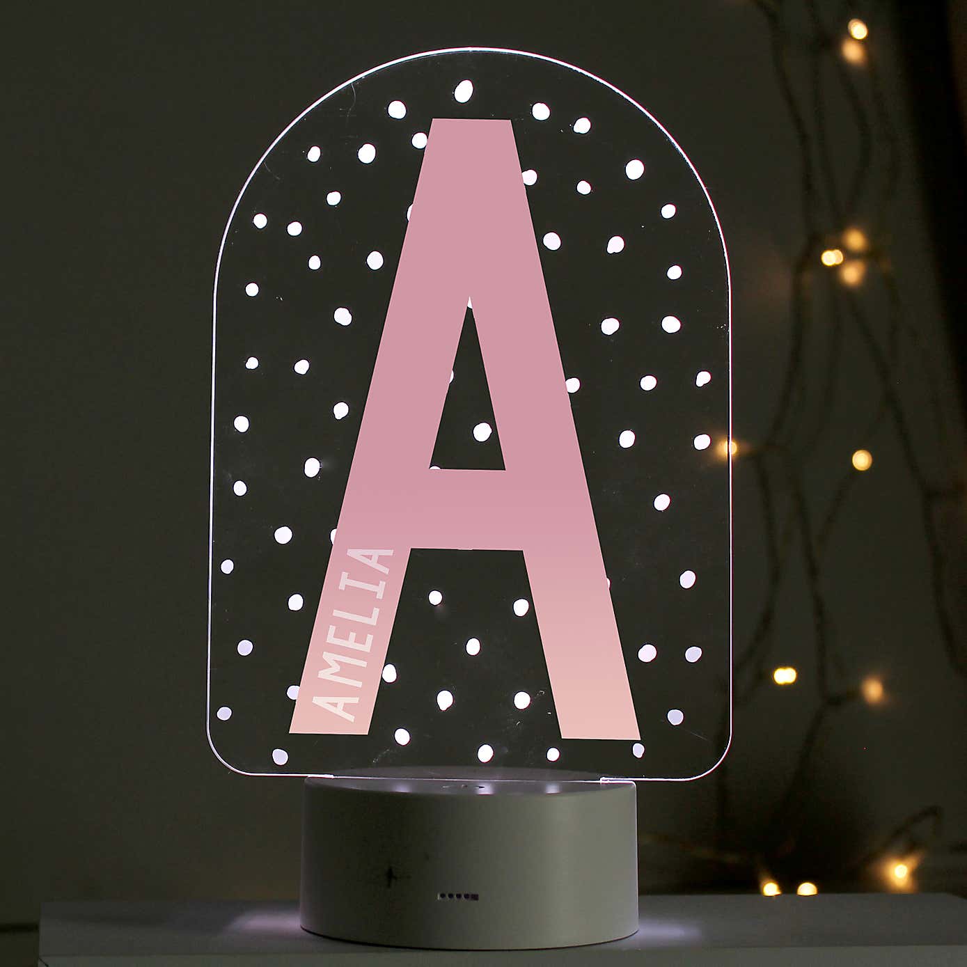 Personalised Initial Colour Changing Night LED Light