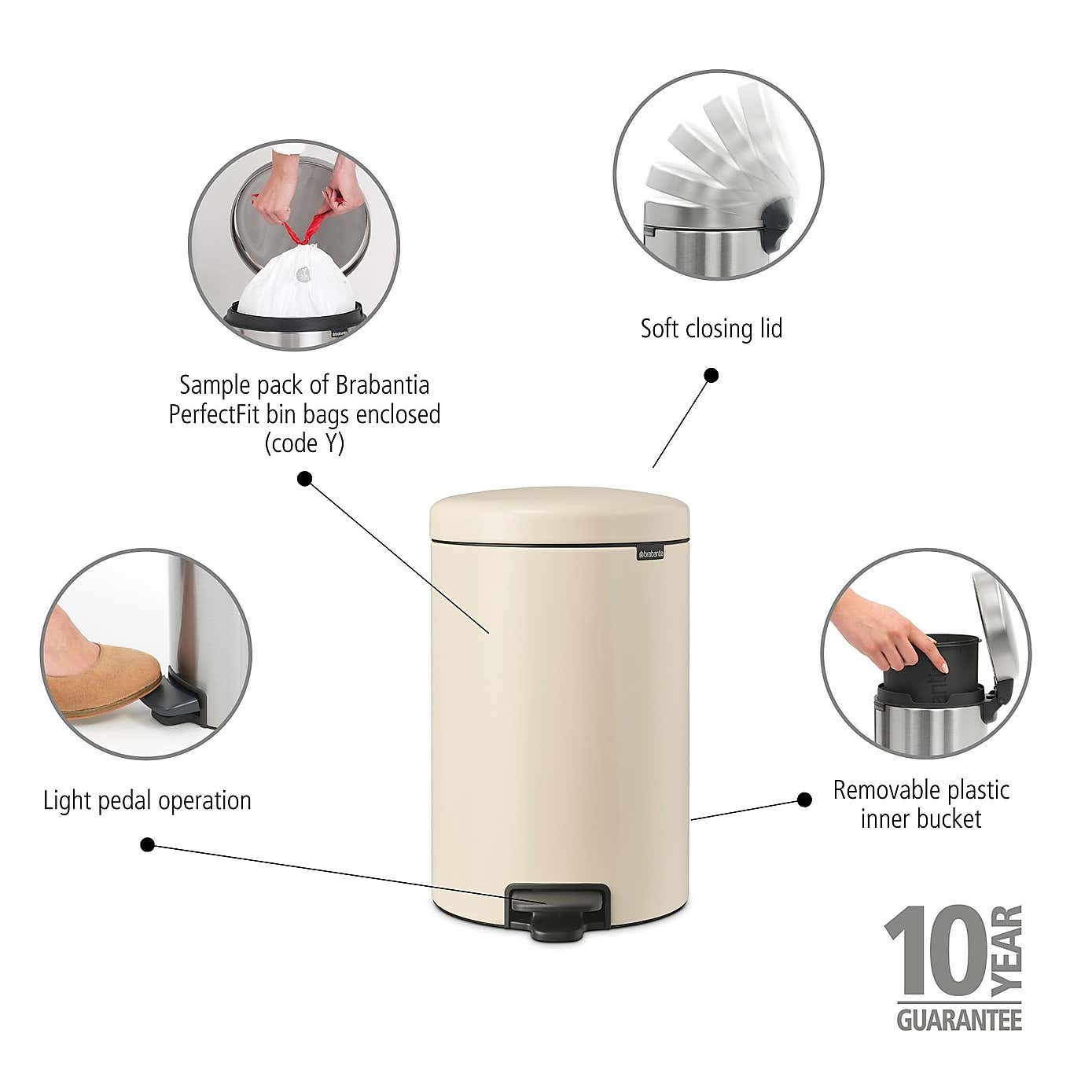 Brabantia NewIcon 20L Pedal Bin