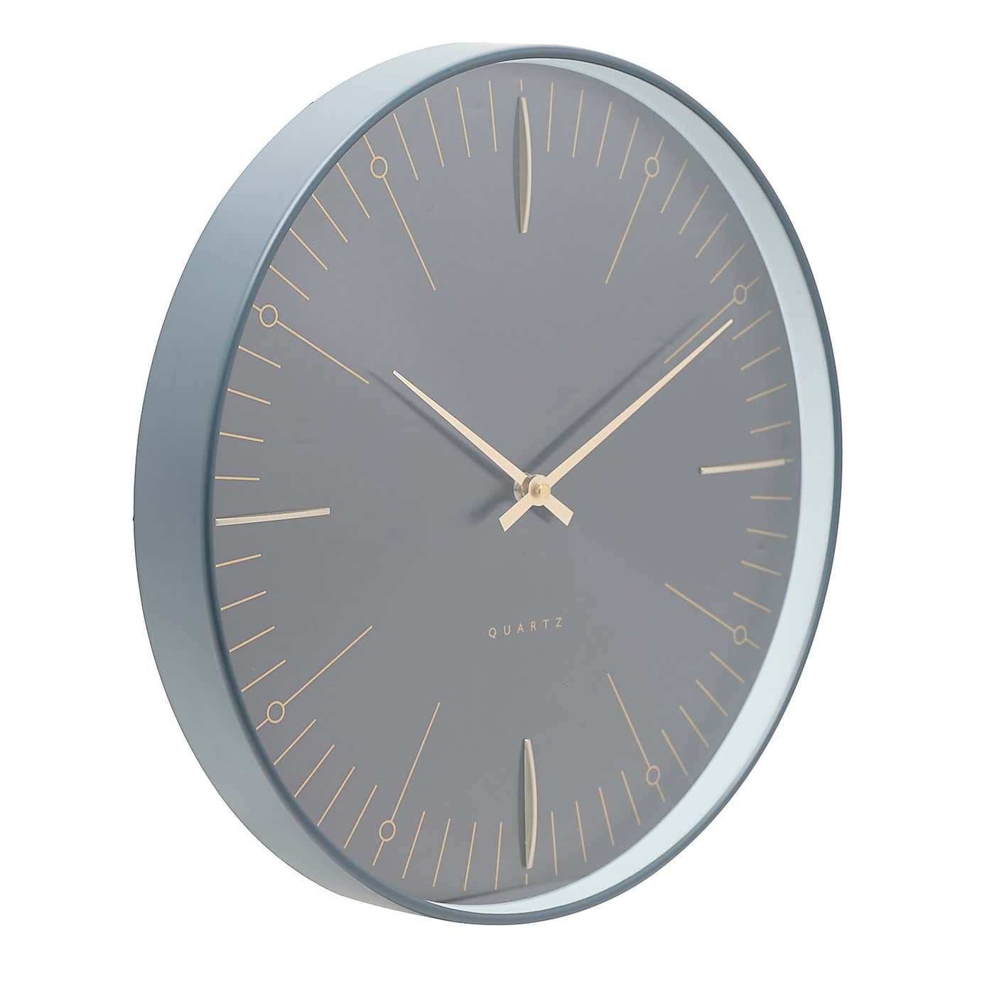 Interval Metallic Wall Clock