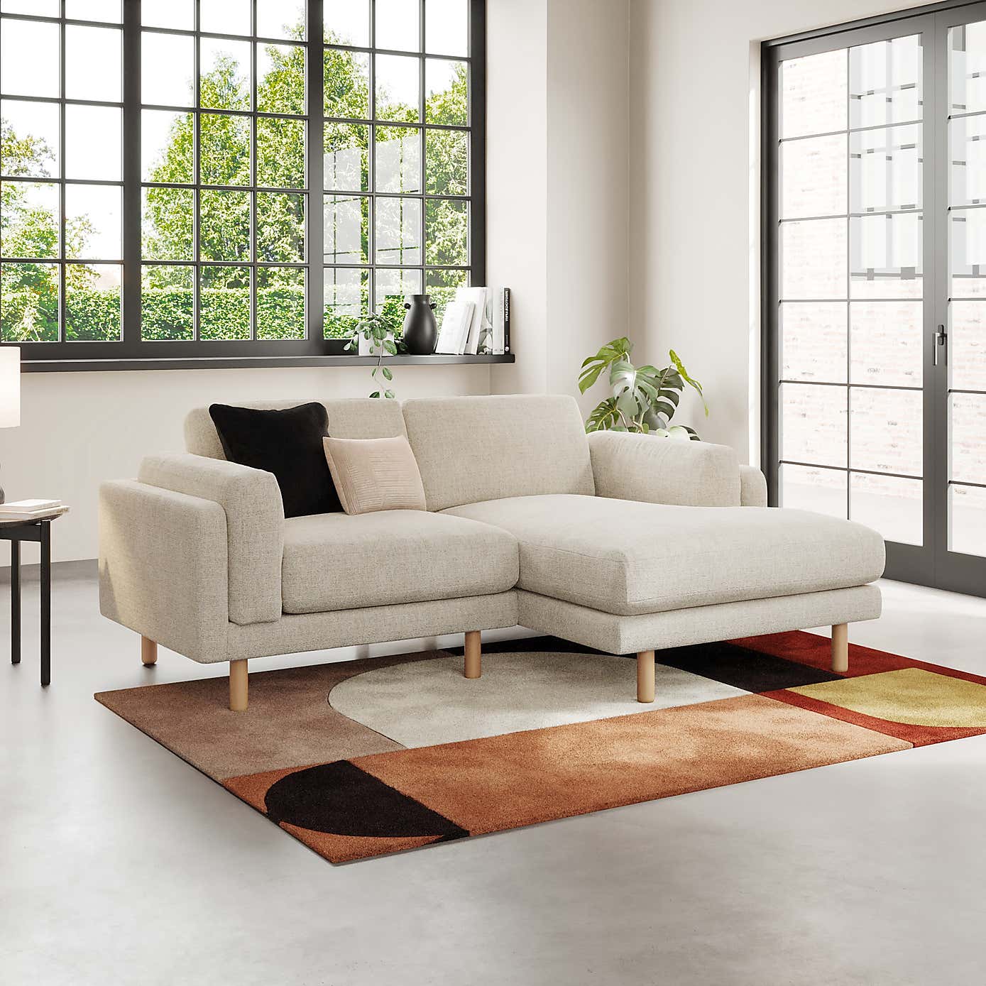 Newton Chunky Tonal Weave Corner Chaise