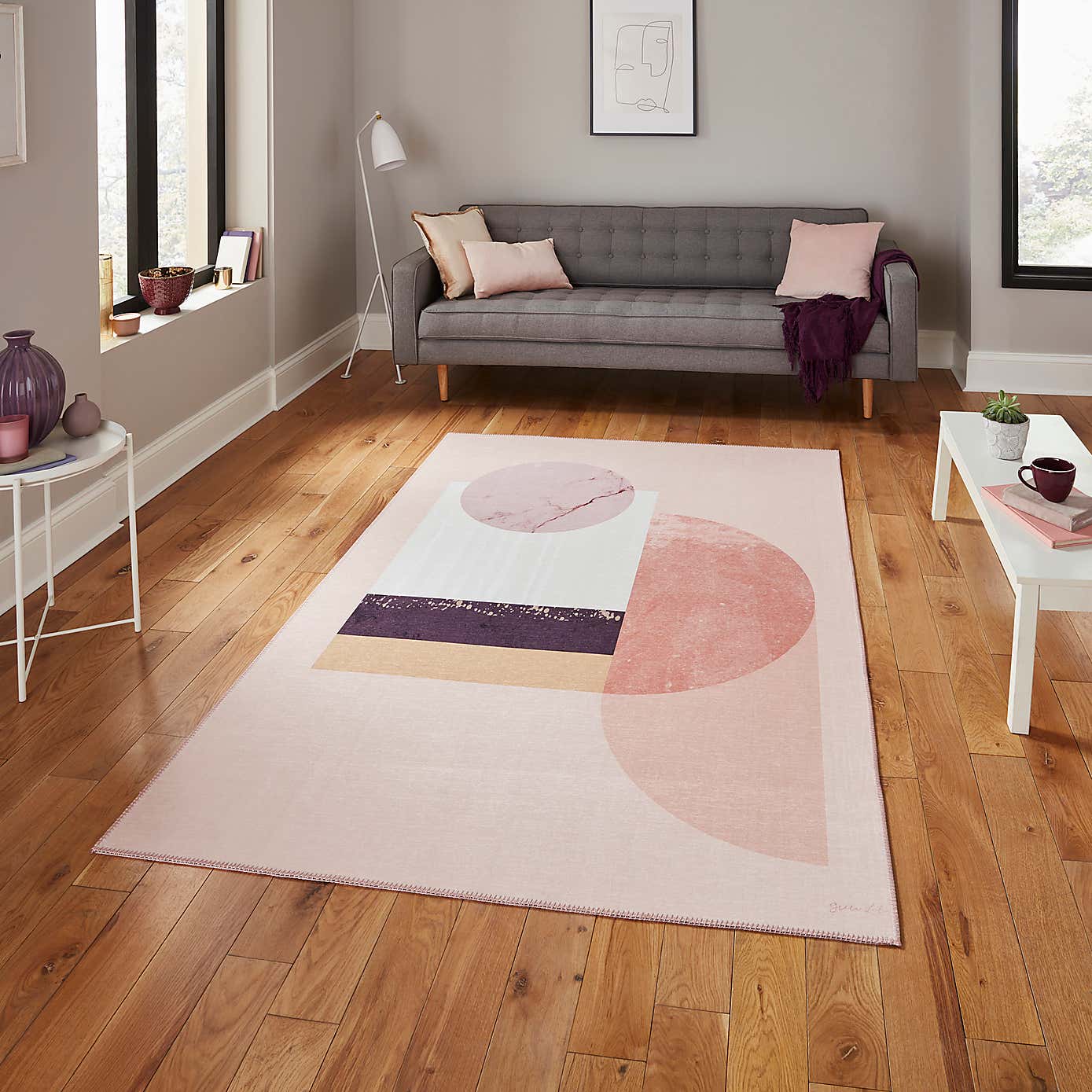 Michelle Collins Rose Geometric Rug