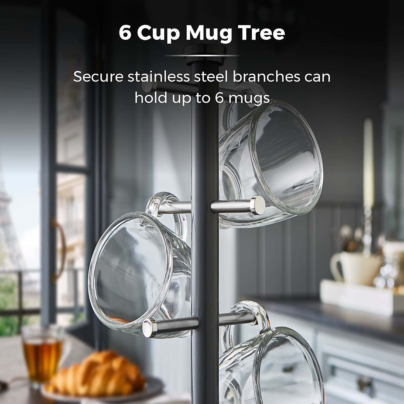 Tower Belle Mug Tree and Kitchen Roll Holder Set
