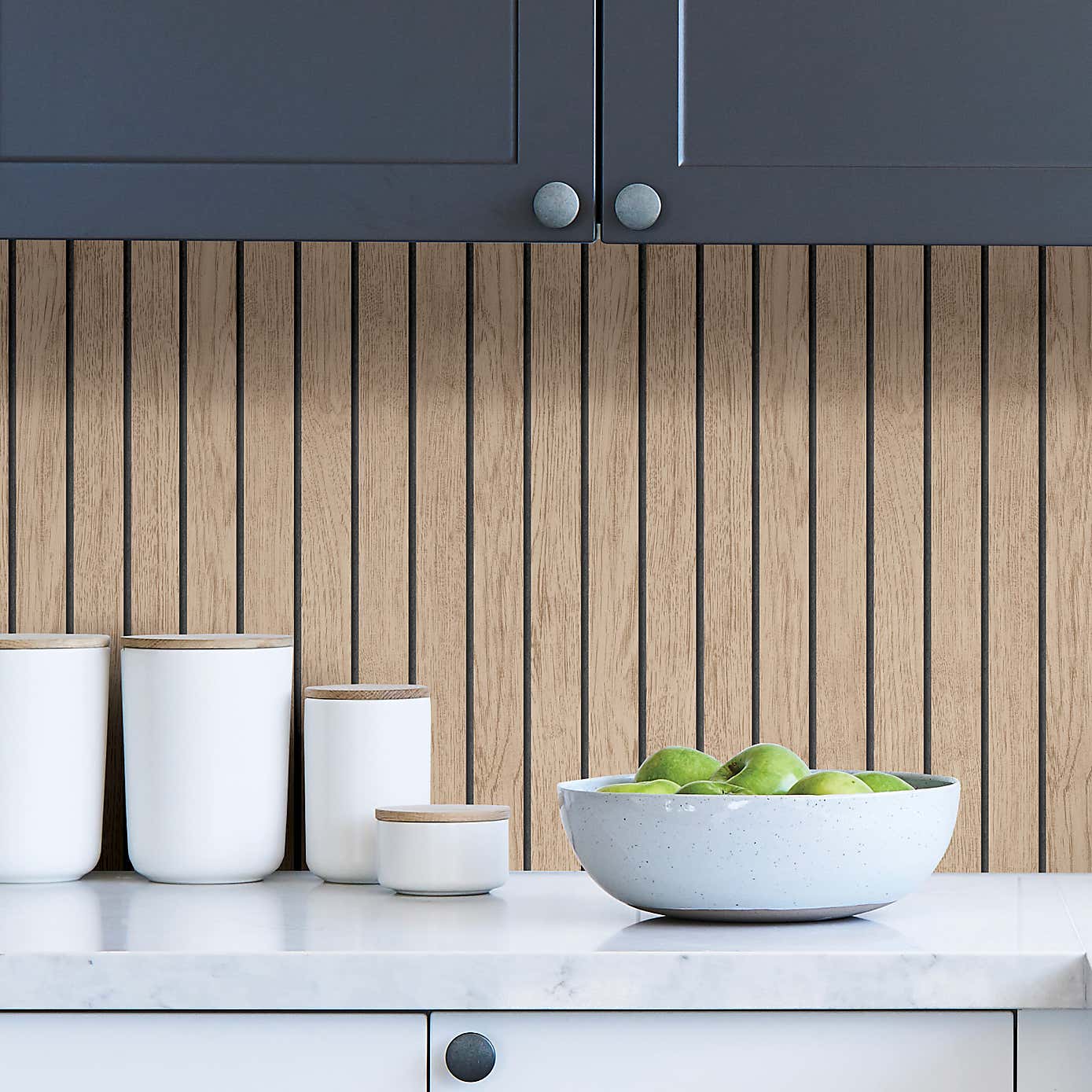 Wooden Slat Panel Wallpaper