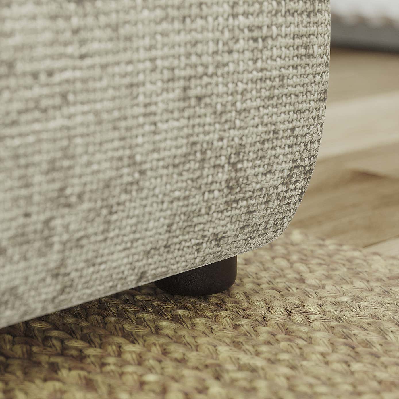 Blake Curved Arm Chunky Chenille Corner Chaise Sofa