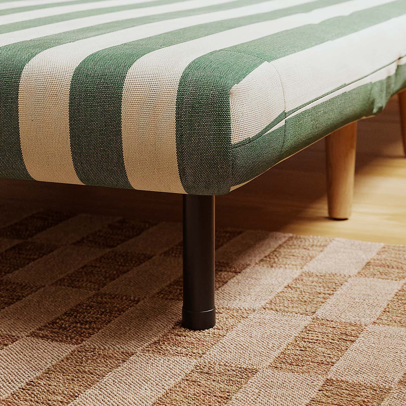 Phoebe Woven Stripe Small Double Sofa Bed