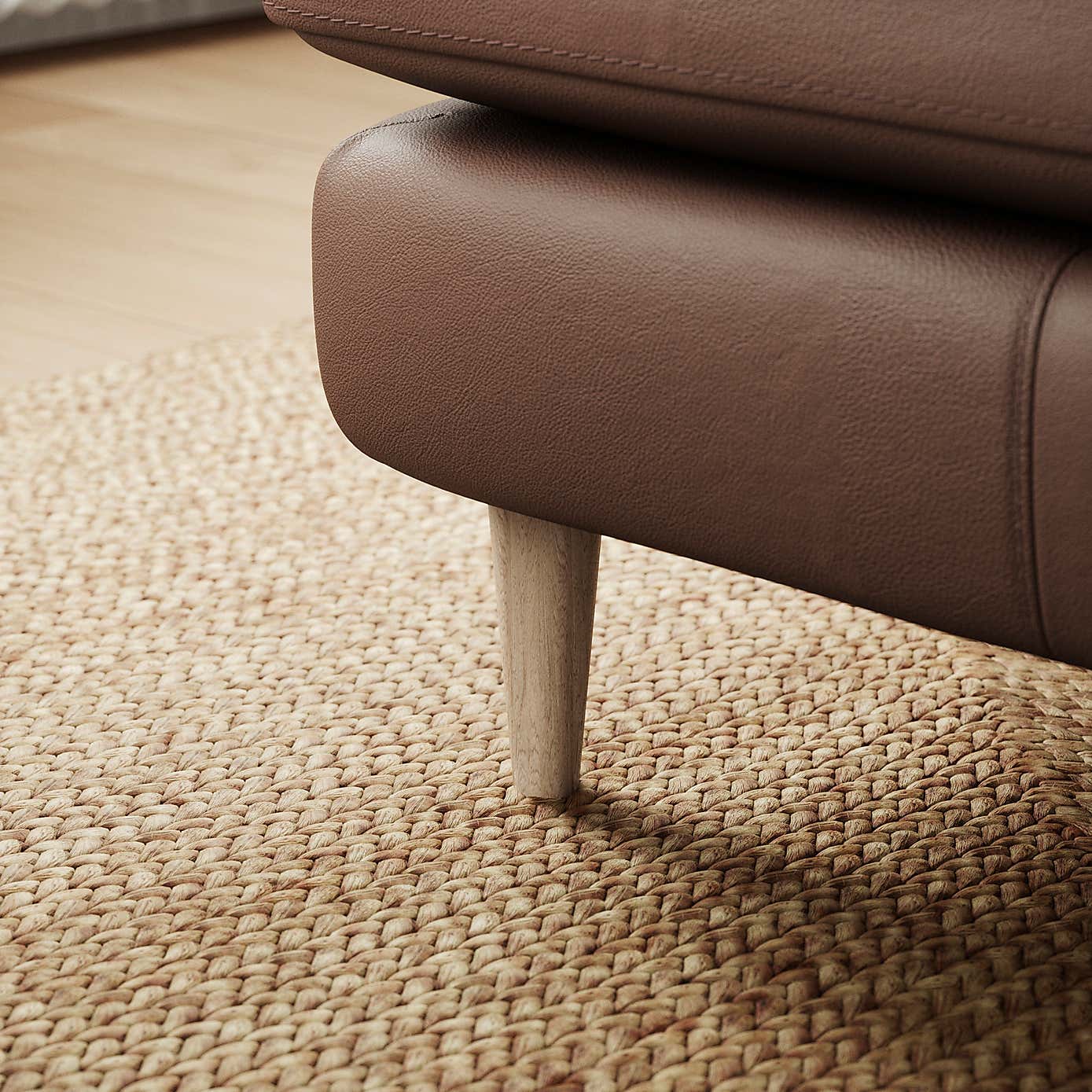 Sven Classic Leather Large Corner Chaise Sofa