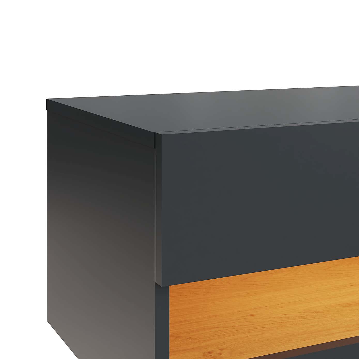 Delta 180cm Wall TV Unit with LEDs for TVs up to 80"