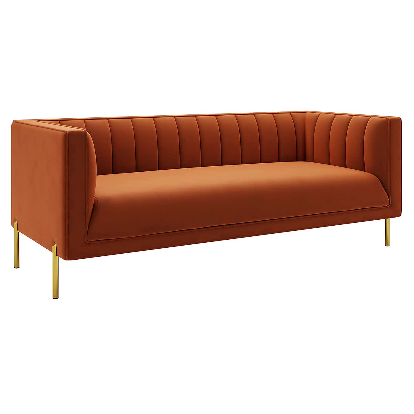 Bellamy Velvet 3 Seater Sofa - Grey