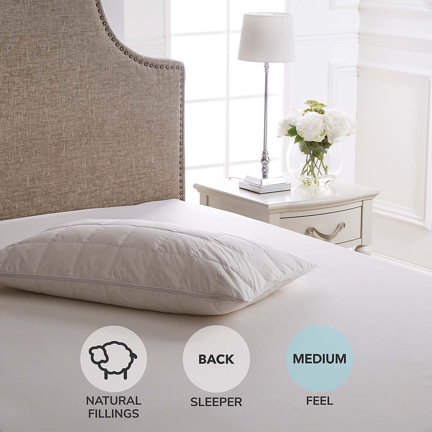 Dorma Down Surround Memory Foam Medium-Support Pillow