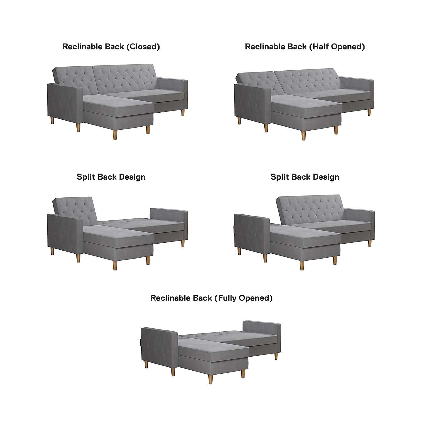 Cosmo Liberty Chenille Futon