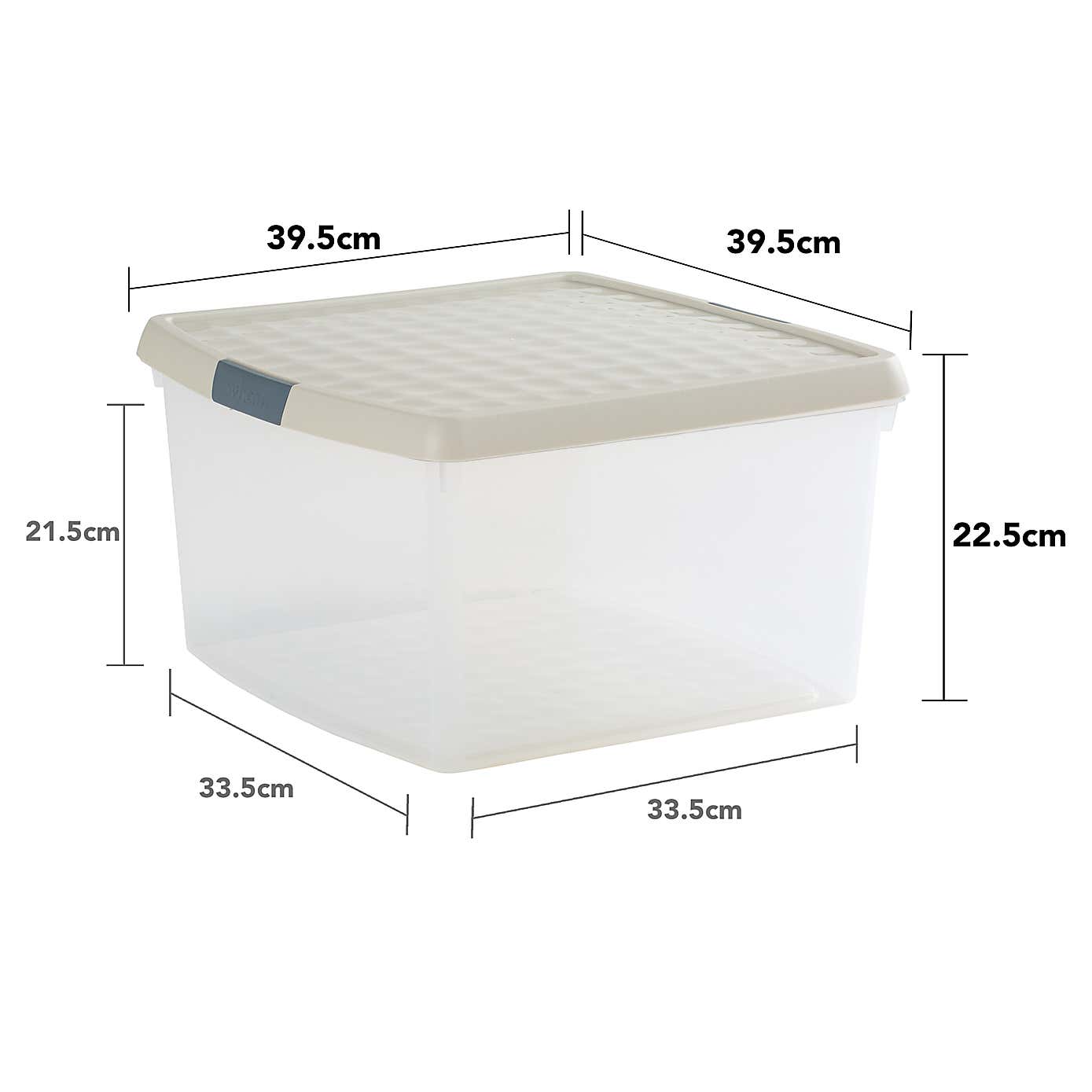 Wham Clip Pack of 4 Square Storage Boxes With Lids