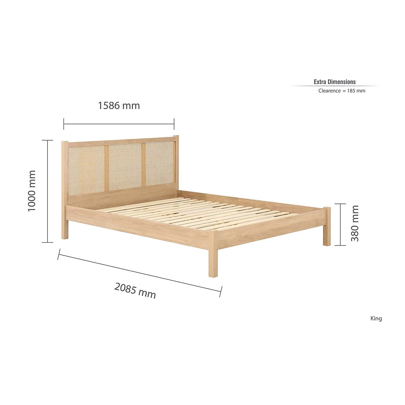 Birlea Croxley Rattan Bed