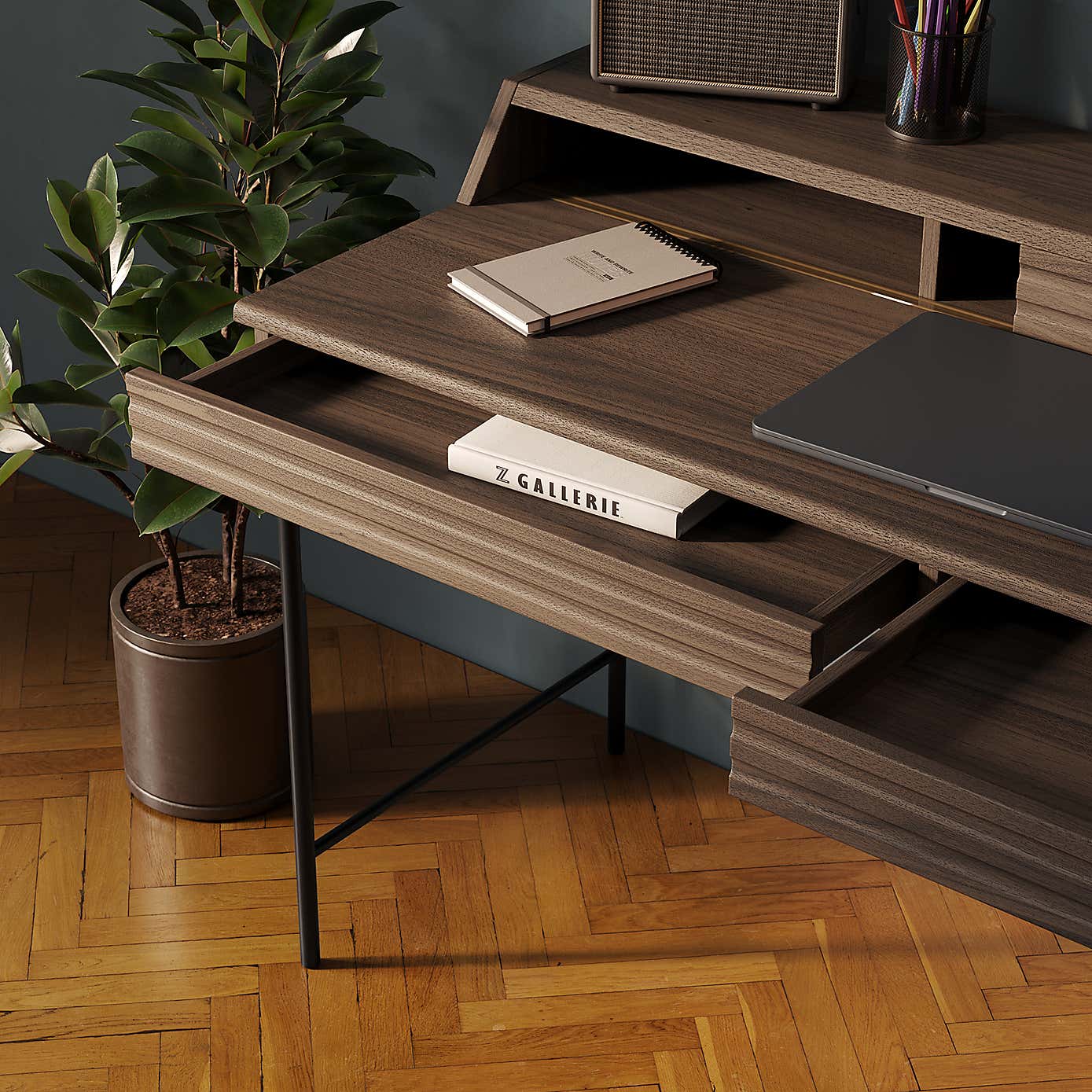 Bryant Wide Storage Desk