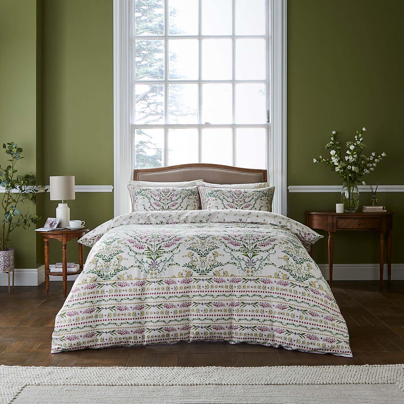 Dorma Botanical Panel Duvet Cover & Pillowcase Set