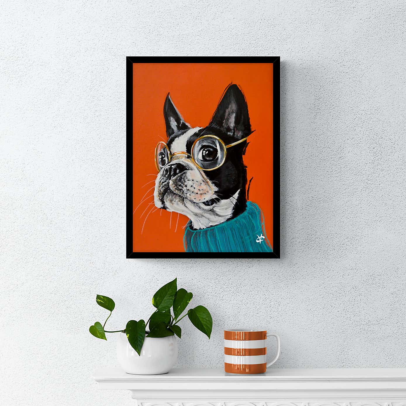 Dexter the Boston Terrier Framed Print